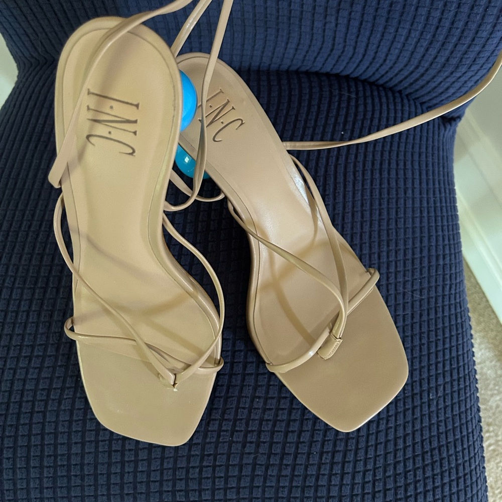INC International Concepts Tan Heeled Sandals